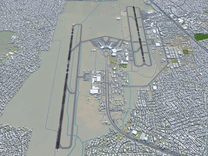 Lagos Murtala Muhammed Airpor 10km 3D Model