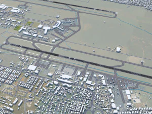 Lagos Murtala Muhammed Airpor 10km 3D Model