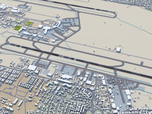 Lotnisko Lagos Murtala Muhammed 10 km Model 3D