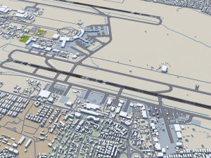 Lagos Murtala Muhammed Airpor 10km 3D Model