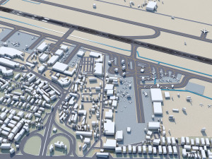 Lotnisko Lagos Murtala Muhammed 10 km Model 3D