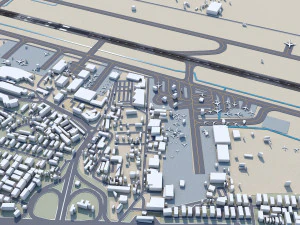 Lagos Murtala Muhammed Airpor 10km 3D Model