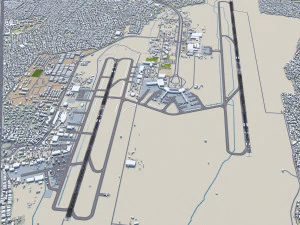 Lagos Murtala Muhammed Airpor 10km 3D Model