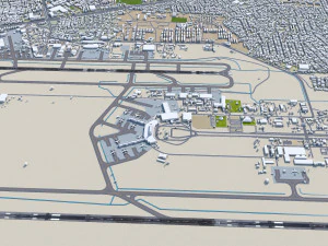 Lagos Murtala Muhammed Airpor 10km 3D Model