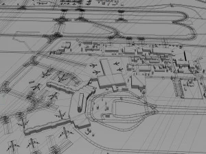 Lagos Murtala Muhammed Airpor 10km 3D Model