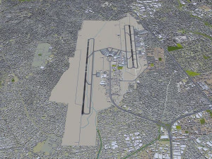 Lagos Murtala Muhammed Airpor 10km 3D Model