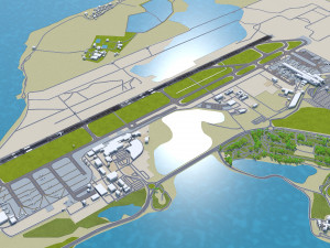 Larnaca International Airport 10km 3D Модель