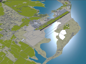 Larnaca International Airport 10km 3D Модель