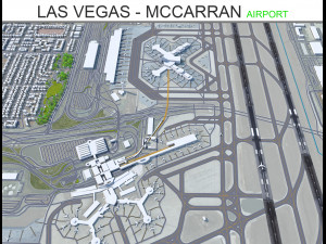 Las Vegas - McCarran Airport 10km 3D Model