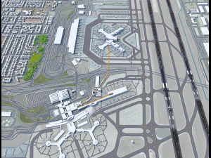 Las Vegas - McCarran Airport 10km 3D Model