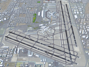 Las Vegas - McCarran Airport 10km 3D Model