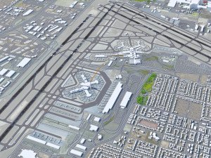 Las Vegas - McCarran Airport 10km 3D Model