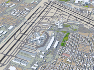 Las Vegas - McCarran Airport 10km 3D Model