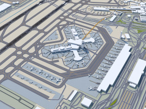 Las Vegas - McCarran Airport 10km 3D Model