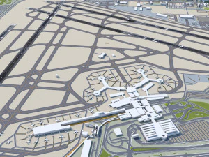 Las Vegas - McCarran Airport 10km 3D Model
