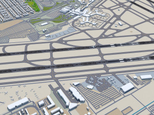 Las Vegas - McCarran Airport 10km 3D Model