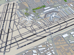 Las Vegas - McCarran Airport 10km 3D Model