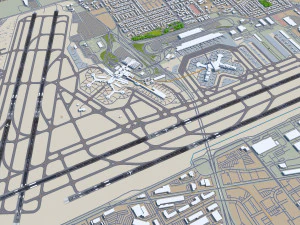 Las Vegas - McCarran Airport 10km 3D Model