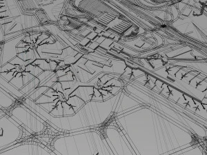 Las Vegas - McCarran Airport 10km 3D Model