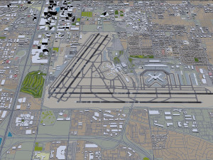 Las Vegas - McCarran Airport 10km 3D Model