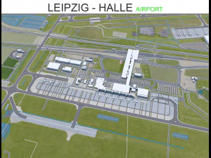 Leipzig-Halle luchthaven 15 km 3D Model