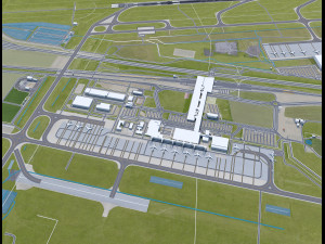 Leipzig - Halle Airport 15km Modèle 3D