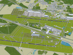 Leipzig - Halle Airport 15km Modèle 3D