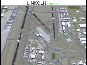 Lotnisko Linkoln 12 km Model 3D
