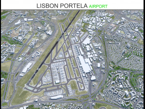 Lisbon Portela Airport 10km 3D Model