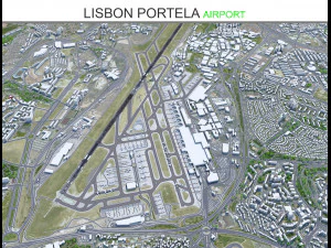 Lizbon Portela Havaalanı 10km 3D Model