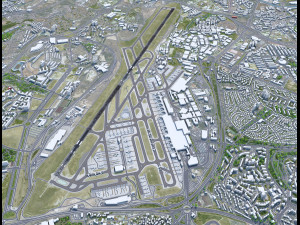 Lisbon Portela Airport 10km Modèle 3D