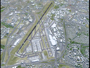 Lisbon Portela Airport 10km 3D Model