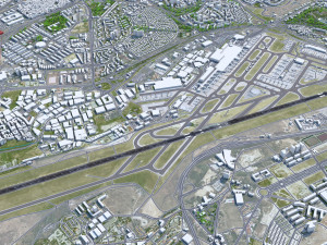 Lisbon Portela Airport 10km Modèle 3D