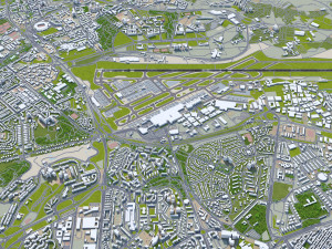 Lisbon Portela Airport 10km Modèle 3D