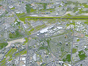 Lisbon Portela Airport 10km 3D Model