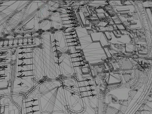 Lisbon Portela Airport 10km 3D Model