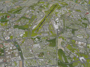 Lisbon Portela Airport 10km 3D Model