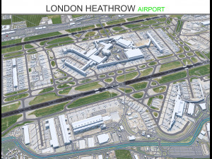 London Heathrow Airport 10km 3D Model