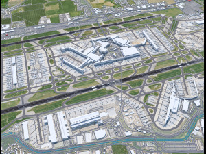 London Heathrow Airport 10km Model 3D