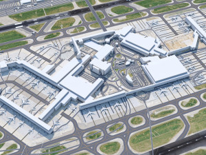 London Heathrow Airport 10km Model 3D
