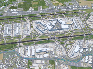 London Heathrow Airport 10km Model 3D