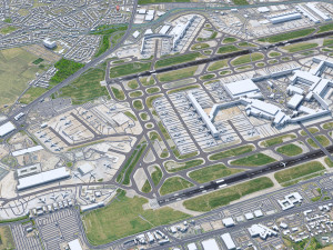 London Heathrow Airport 10km Model 3D