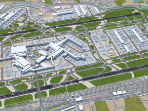 London Heathrow Airport 10km Model 3D