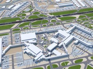 London Heathrow Airport 10km Model 3D