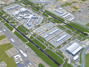 London Heathrow Airport 10km Model 3D
