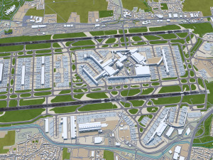 London Heathrow Airport 10km Model 3D