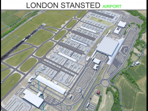 London Stansted Airport 12km 3D Модель