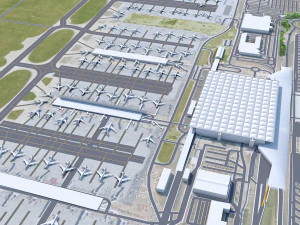 London Stansted Airport 12km 3D Model
