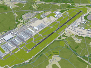 London Stansted Airport 12km 3D Model