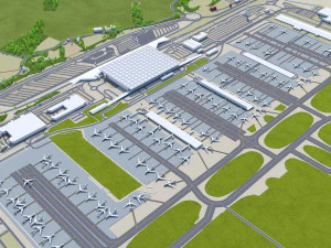 London Stansted Airport 12km 3D Model